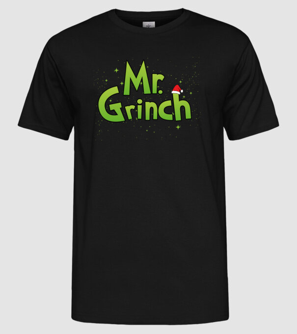 Grinch Family Mr Grinch model negru pe tricou