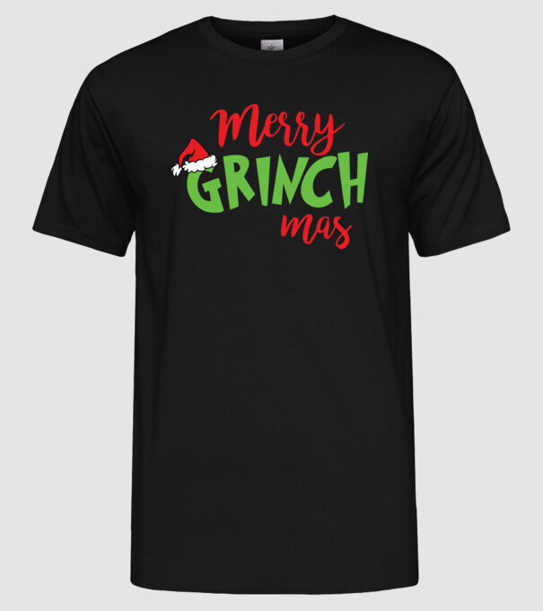 Grinchmas model negru pe tricou