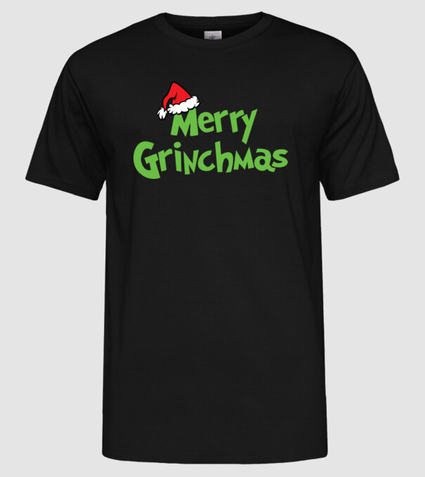 Grinchmas model negru pe tricou