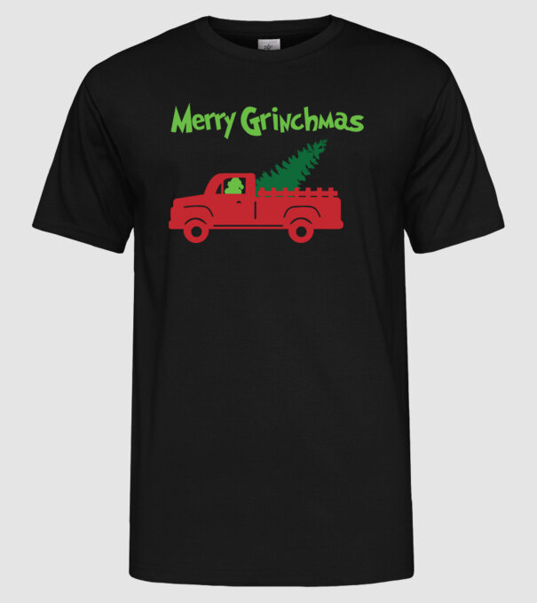 Grinchmas truck model negru pe tricou