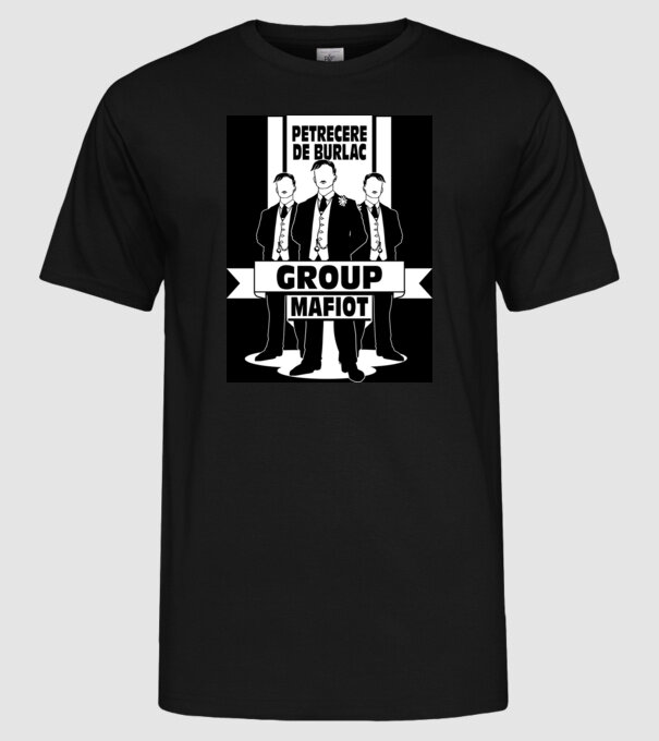 Group Mafiot model negru pe tricou