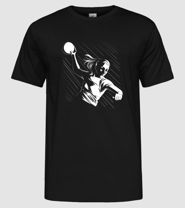 Handballer model negru pe tricou
