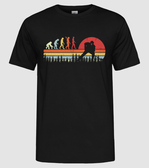 Hockey evolution model negru pe tricou