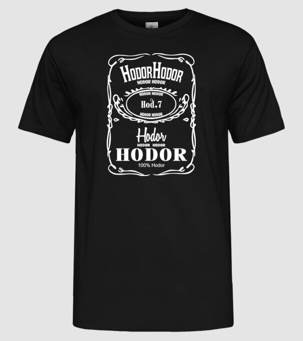 hodor model negru pe tricou