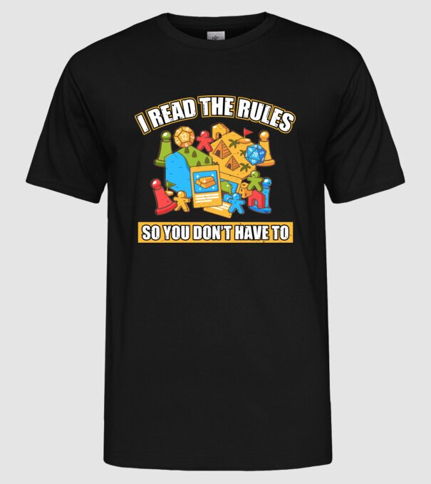 I read the rules model negru pe tricou