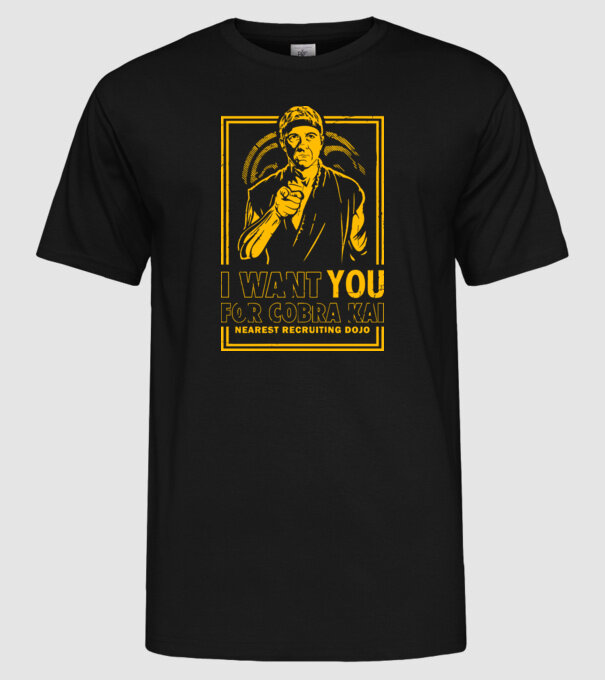 I want you cobra kai model negru pe tricou