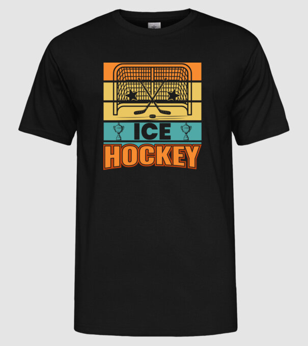 Ice Hockey model negru pe tricou
