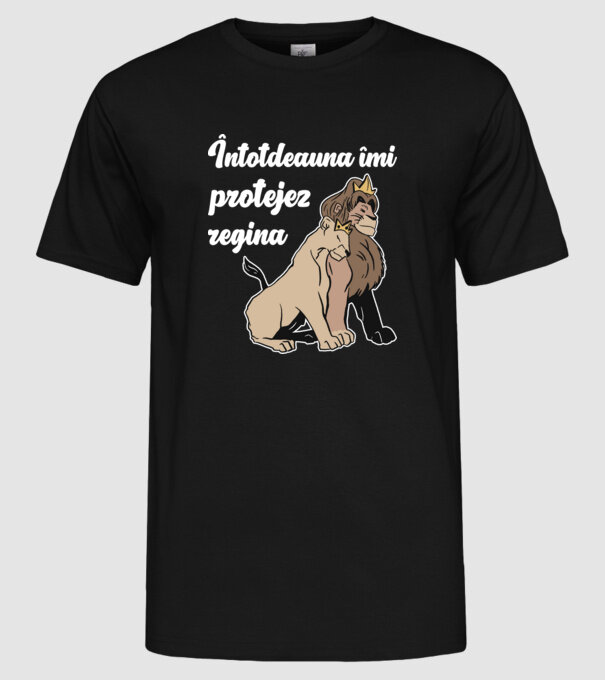 Întotdeauna îmi protejez regina model negru pe tricou