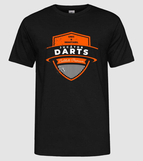 jucător darts unic și inimitabil - calitate premium model negru pe tricou