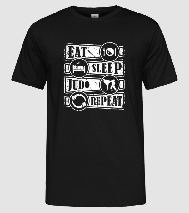 Judo model negru pe tricou