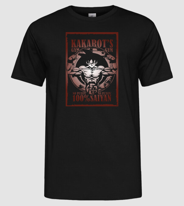 kakarots gym dragonball model negru pe tricou