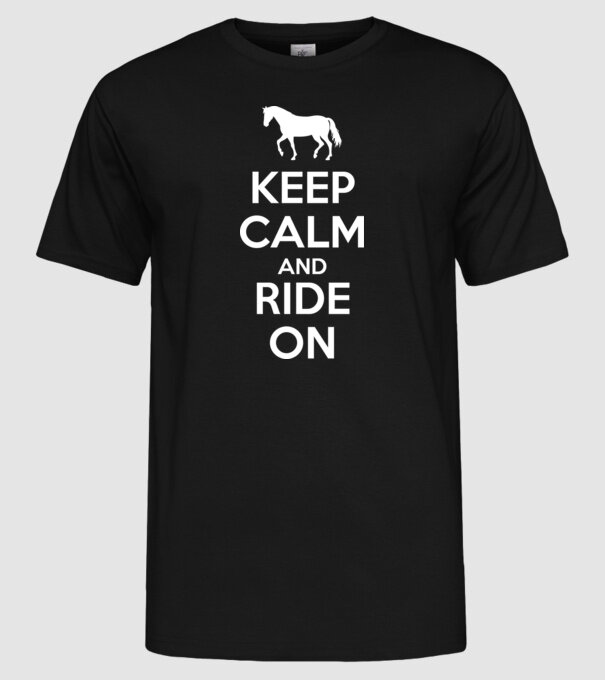 keep calm model negru pe tricou