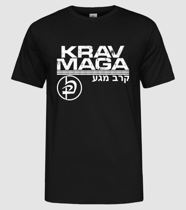 Krav Maga model negru pe tricou