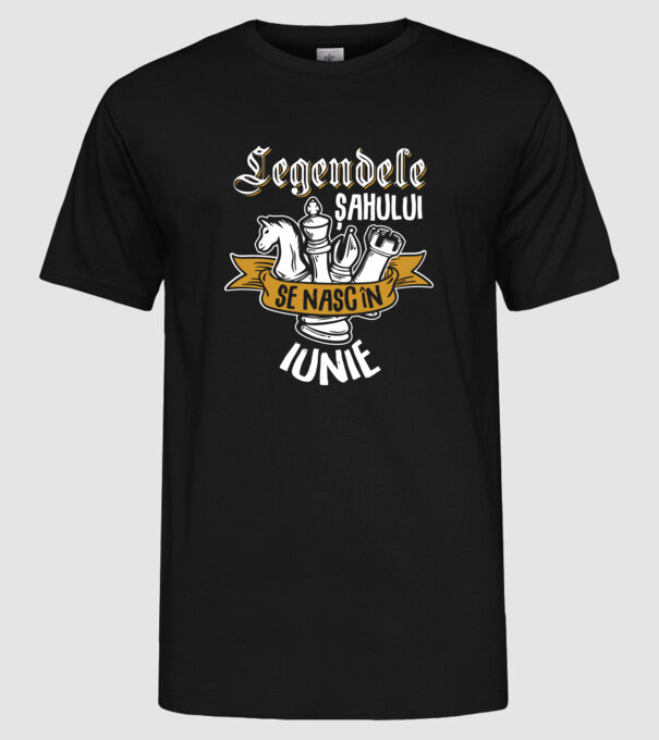 Legendele șahului se nasc în iunie model negru pe tricou