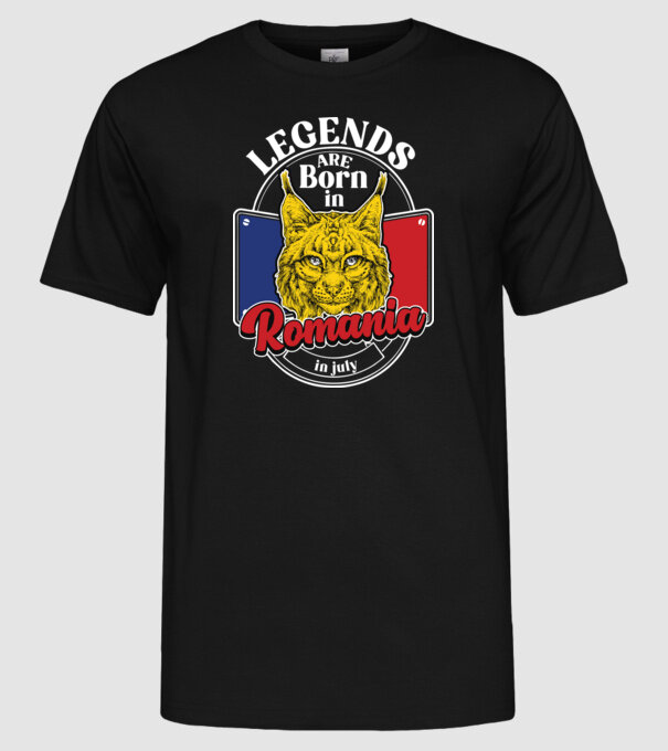 Legends are born in România july model negru pe tricou