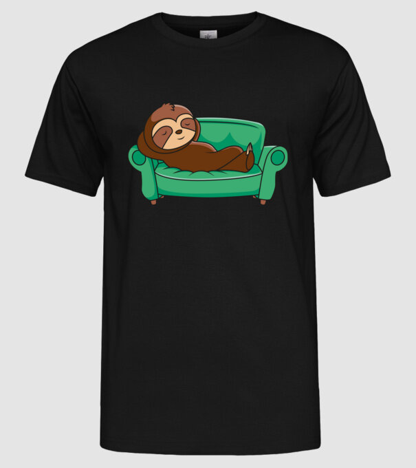 Leneș model negru pe tricou