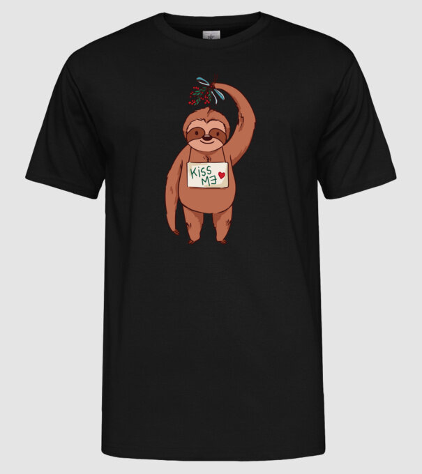 Leneș model negru pe tricou