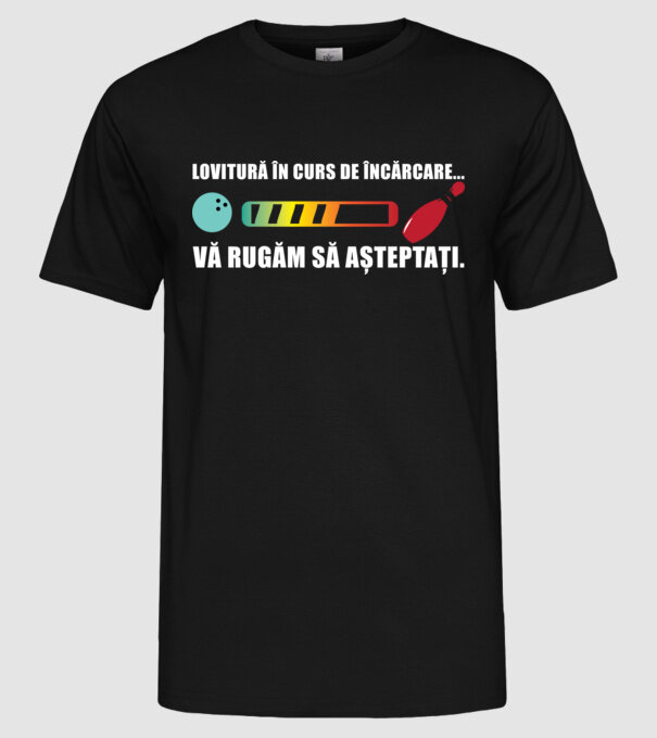 lovitură în curs de încărcare .. vă rugăm să așteptați. model negru pe tricou