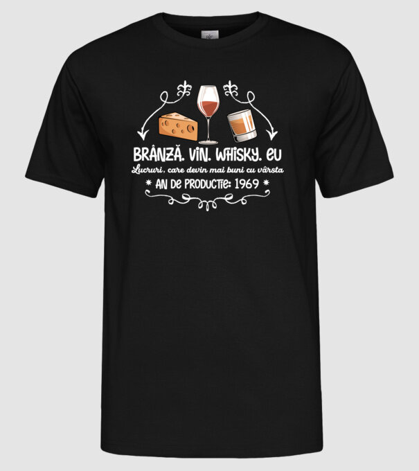 Lucruri, care devin mai buni cu vârsta 1969 55 de ani model negru pe tricou