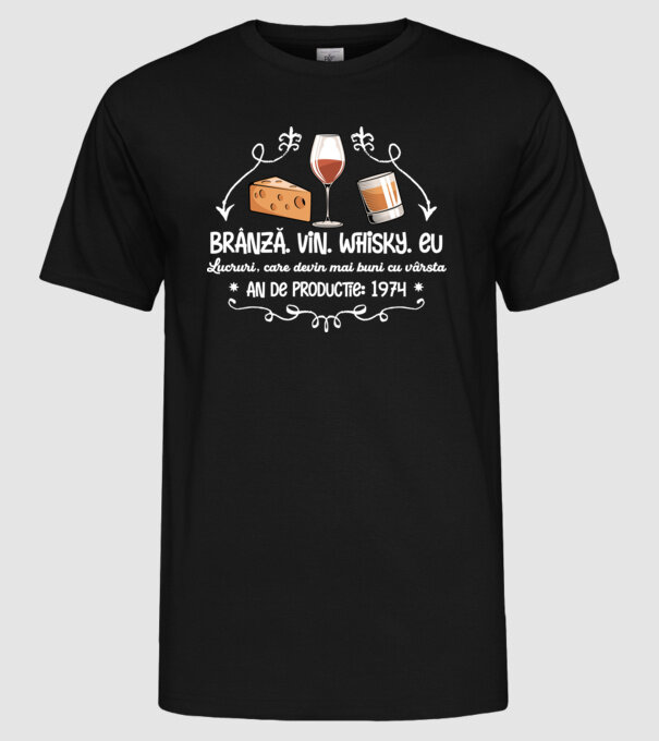 Lucruri, care devin mai buni cu vârsta 1974 50 de ani model negru pe tricou