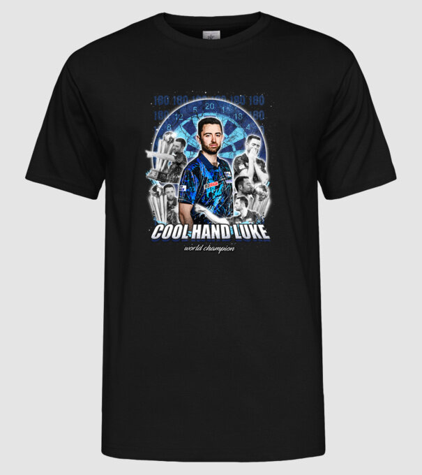 Luke Humphries World Champion model negru pe tricou