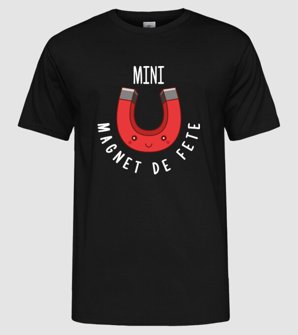 Mini magnet de fete model negru pe tricou