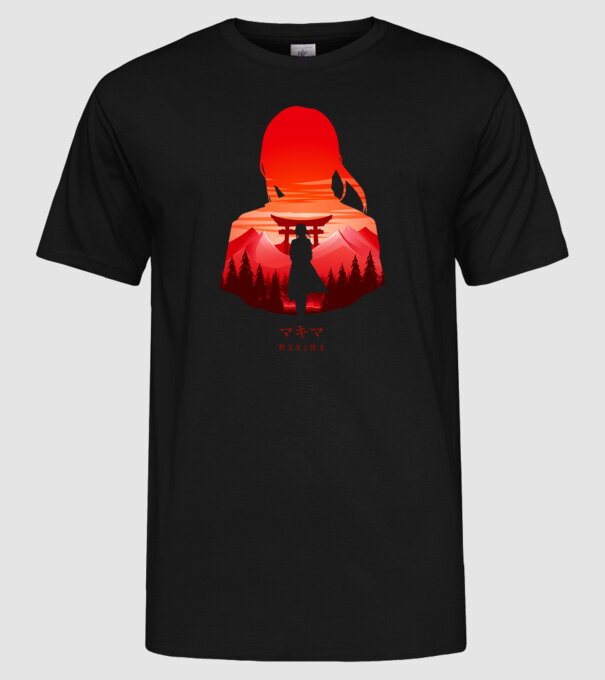 Makima model negru pe tricou