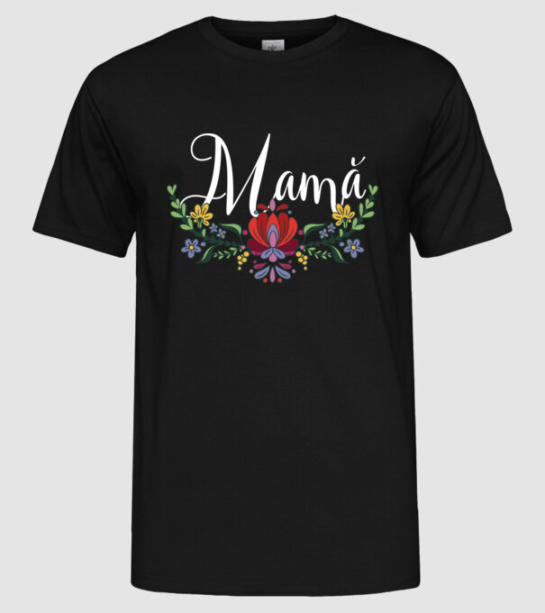 Mamă model negru pe tricou