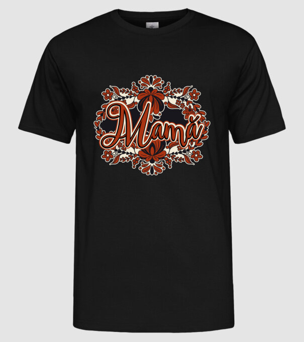 Mamă model negru pe tricou