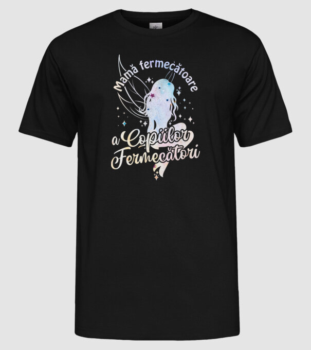 Mamă fermecătoare a copiilor fermecători model negru pe tricou