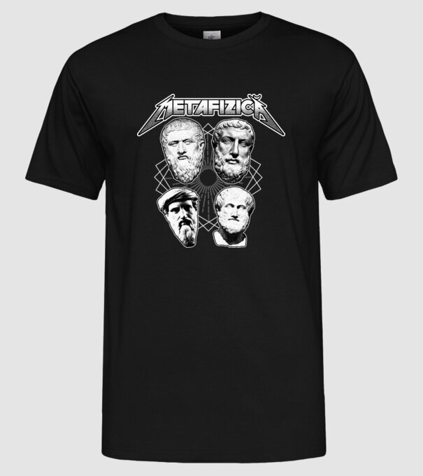 metafizică model negru pe tricou