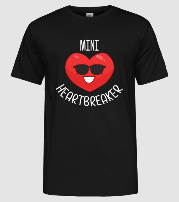 mini heartbreaker model negru pe tricou