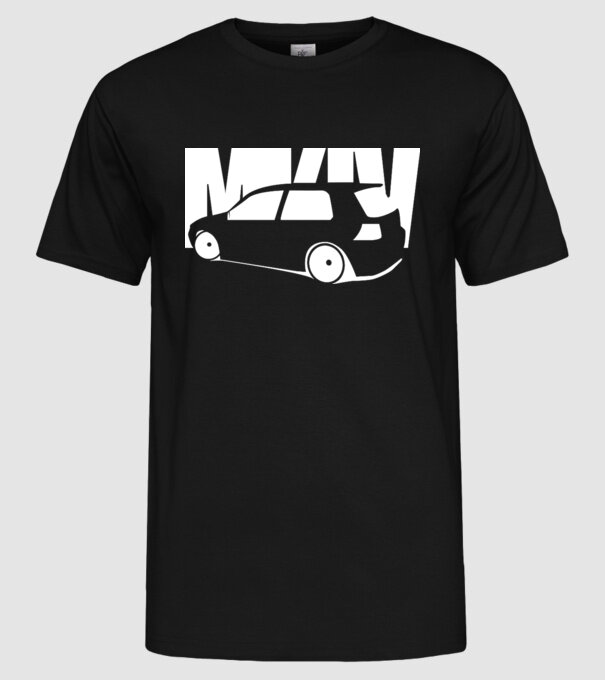 MK4-Golf model negru pe tricou