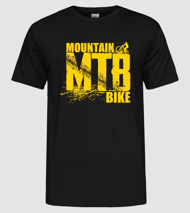MTB model negru pe tricou