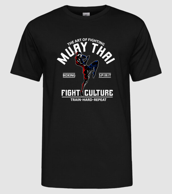 Muay Thai model negru pe tricou