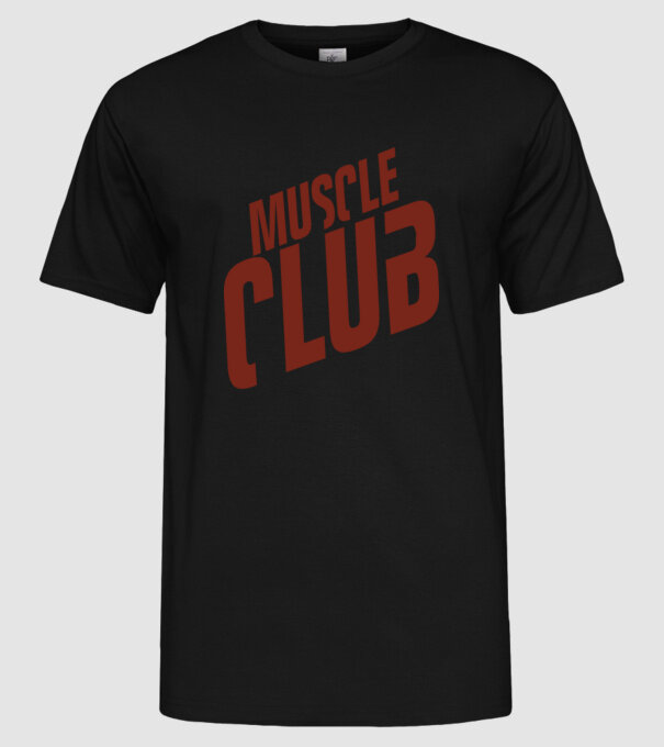 Muscle Club model negru pe tricou