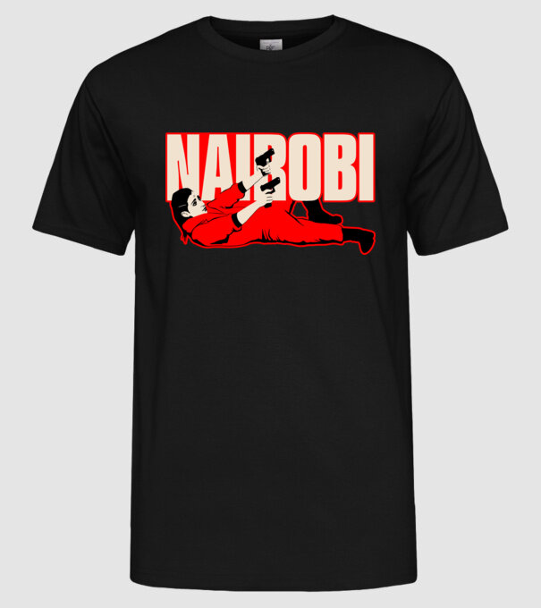 nairobi la casa de papel model negru pe tricou