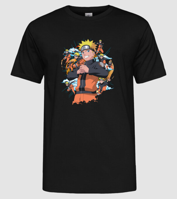 NARUTO model negru pe tricou