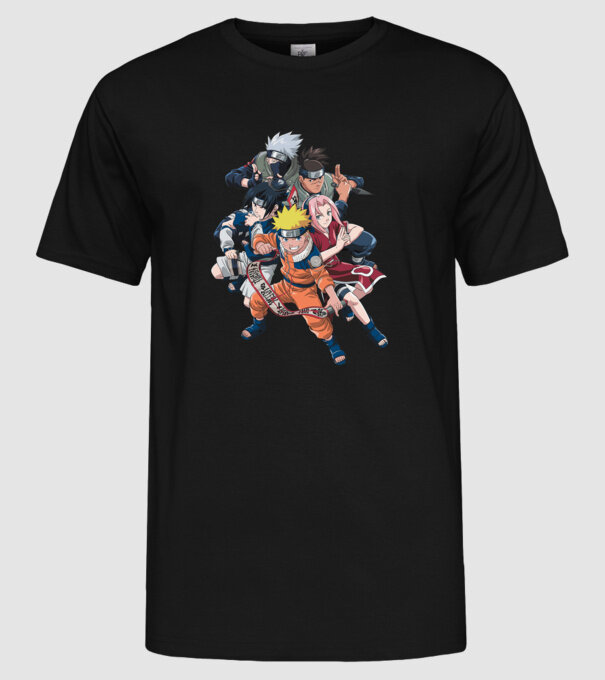 NARUTO model negru pe tricou