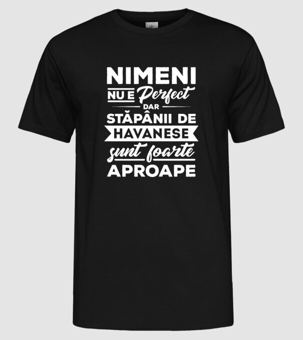nimeni nu e perfect, dar stăpânii de havanese sunt foarte aproape model negru pe tricou