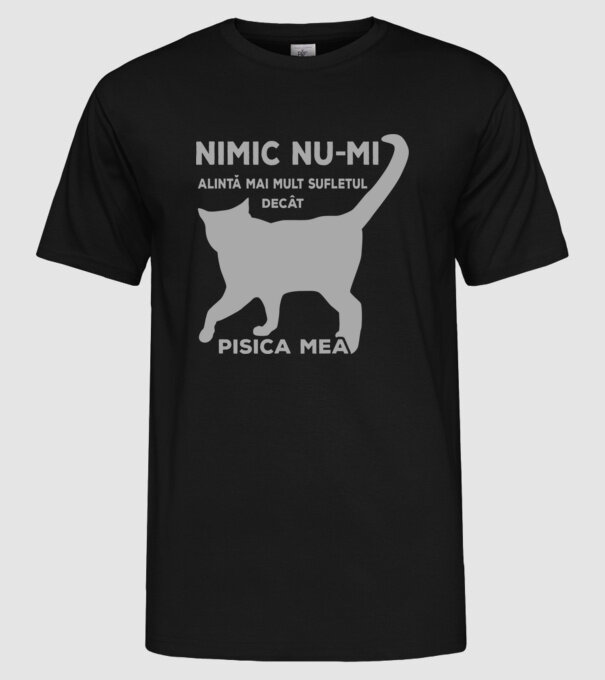 Nimic nu-mi alintă mai mult sufletul decât pisica mea model negru pe tricou