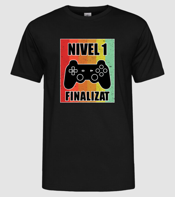 Nivel 1 finalizat model negru pe tricou