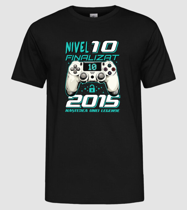 Nivel finalizat 10 2015 model negru pe tricou
