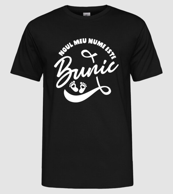 Noul meu nume este Bunic model negru pe tricou