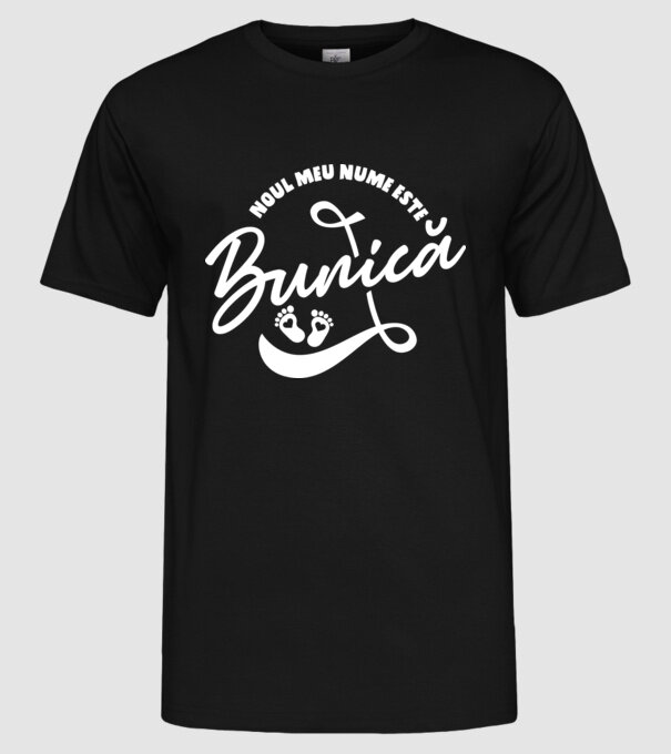 Noul meu nume este Bunică model negru pe tricou