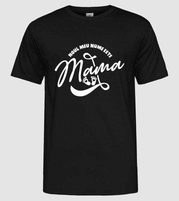 Noul meu nume este Mama model negru pe tricou