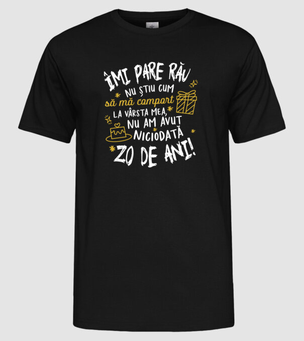 Nu am avut niciodată 20 de ani model negru pe tricou