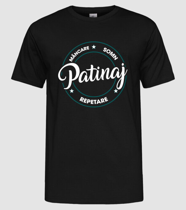 patinaj model negru pe tricou