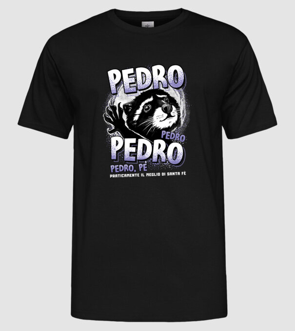 PEDRO PEDRO PEDRO model negru pe tricou