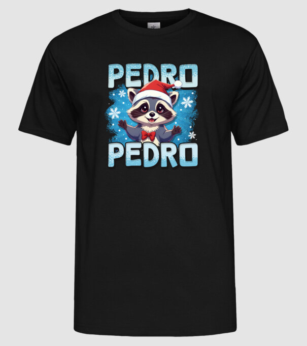 Pedro pedro retro xmas model negru pe tricou